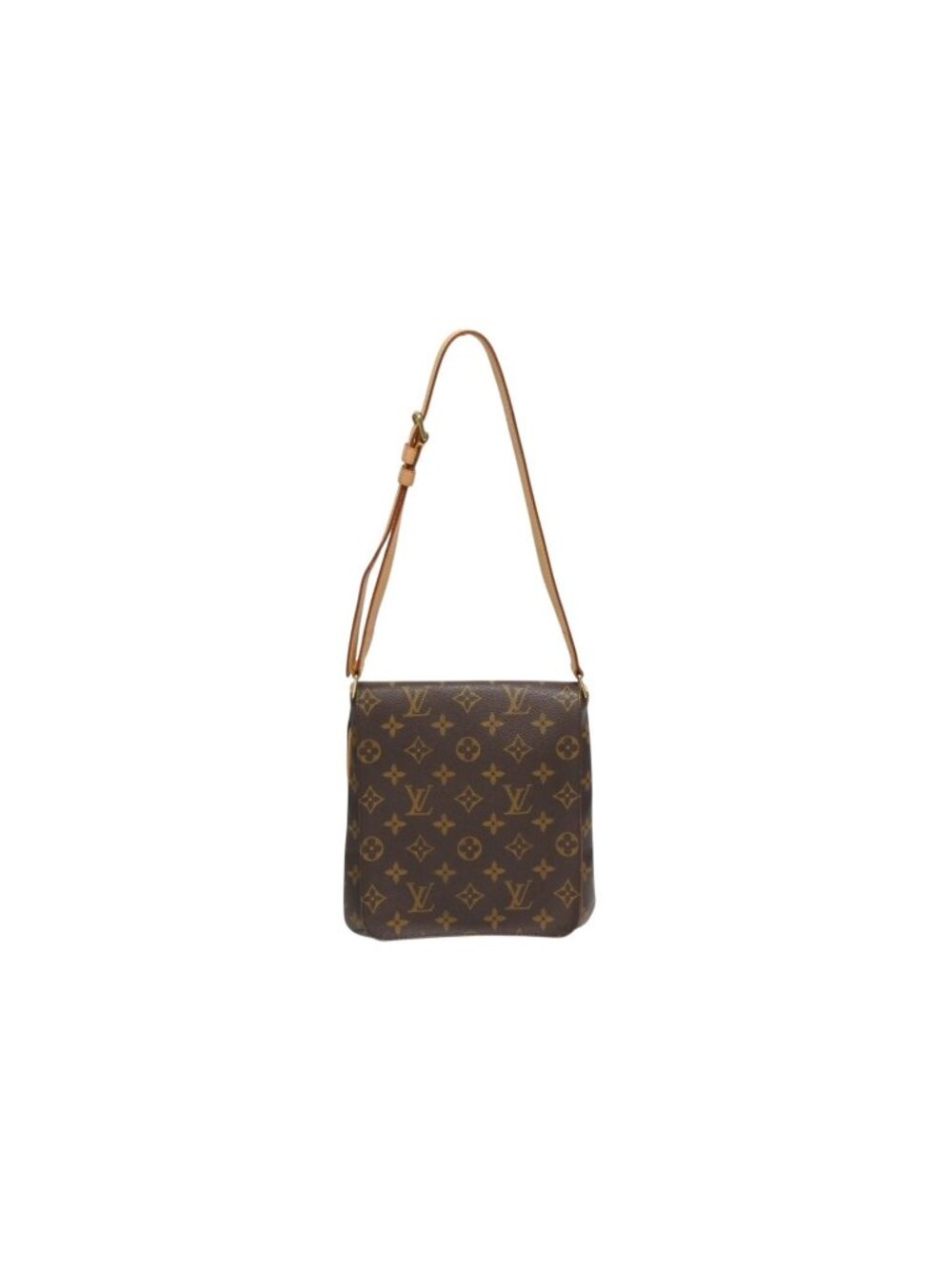 Louis Vuitton Monogram Musette Salsa Shoulder Bag Brown Vachetta Leather Gold